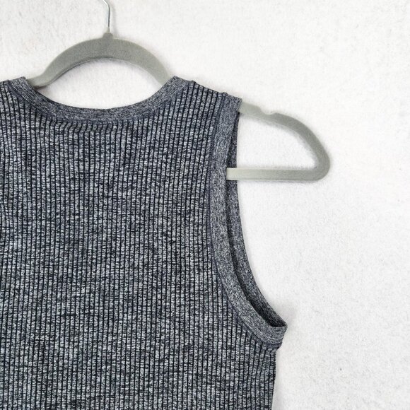 Athleta Shirt Womens Small Gray Ribbed Renew Knit Tank Top Sleeveless Casual - Picture 8 of 8